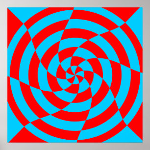 Corey Tiger 80s Vintage Op Art Poster