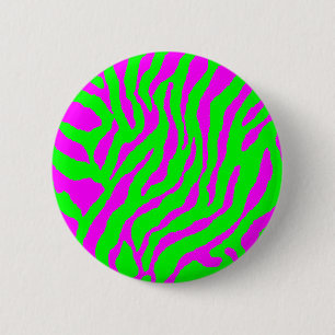 Corey Tiger 80s Vintage Tijgerstrepen Ronde Button 5,7 Cm
