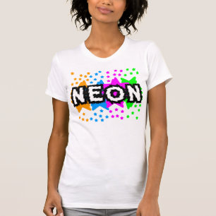 COREY TIGER JAREN 80 RETRO NEON STERREN T-SHIRT