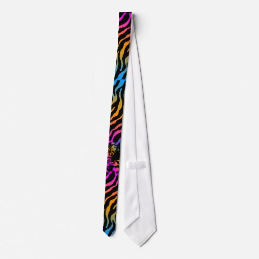 COREY TIGER NEW WAVE STRIPE TIGER FACE CRAVATE (Dos)