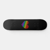 Corey Tiger Skateboard Cœur à Rayures Arc-en-Ciel (Horz)