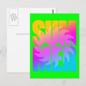 Corey Tijger 80s Zomer Zon Briefkaart (Voorkant / Achterkant)
