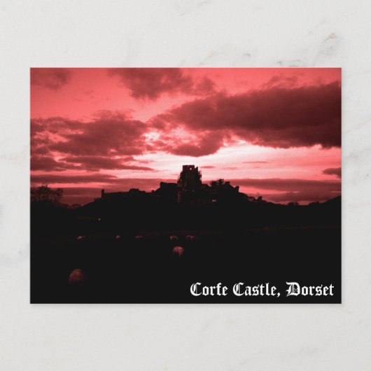 Corfe Castle Briefkaart (Voorkant)