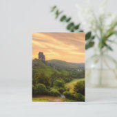Corfe Castle Sunrise Briefkaart (Staand voorkant)