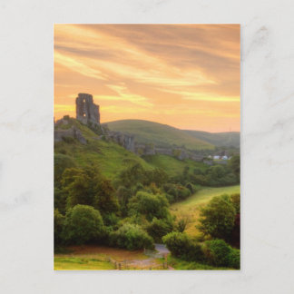 Corfe Castle Sunrise Briefkaart