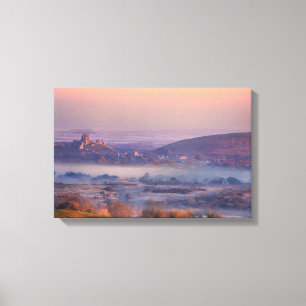 Corfe Castle Sunrise Canvas Afdruk