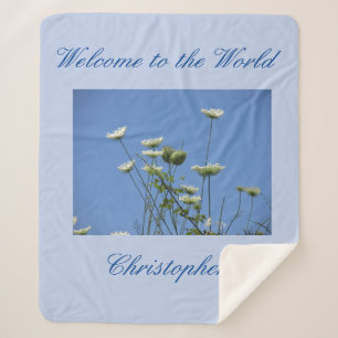 Corfu Cream Wildbloemen Sherpa Deken