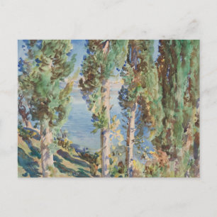 Corfu Cypresses van John Singer Sargent Briefkaart