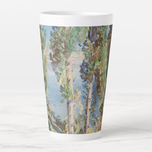 Corfu Cypresses van John Singer Sargent Latte Mok (Voorkant)