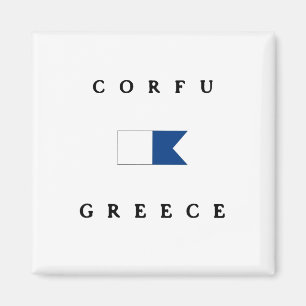 Corfu Greece Alpha Dive Flag Magneet