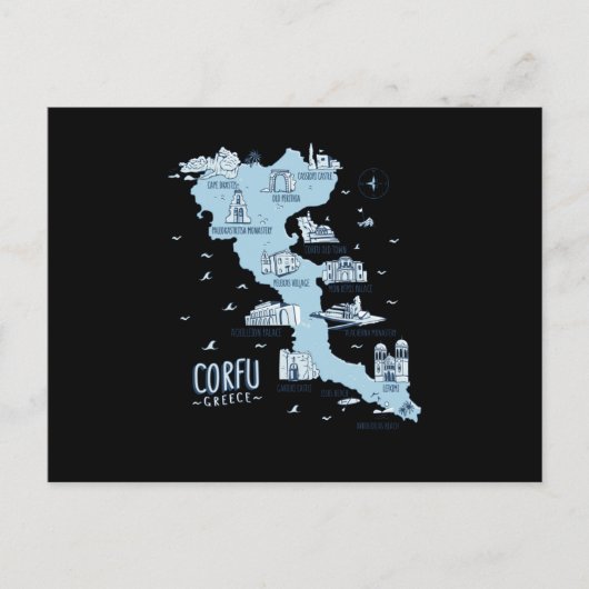 Corfu Greece Corfu Briefkaart (Voorkant)