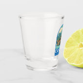 Corfu Greece Travel Art Emblem Shot Glas (Links)