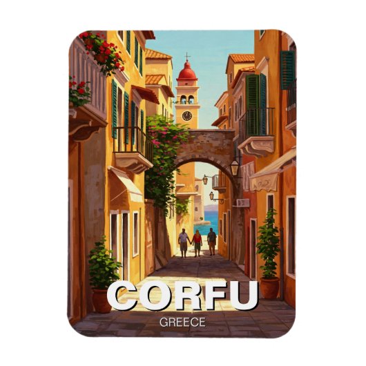 Corfu Greece Travel Magneet (Verticaal)