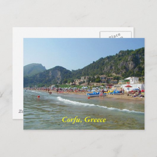 Corfu, Griekenland Briefkaart (Voorkant / Achterkant)