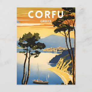 Corfu Griekenland Vintage Briefkaart