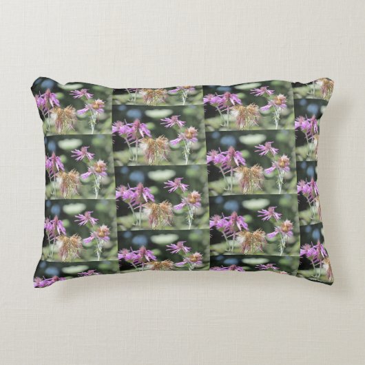 Corfu Lila Wildbloemen Accent Accent Kussen (Voorkant)