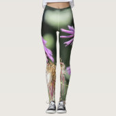 Corfu Lila wilde bloemen Leggings (Voorkant)