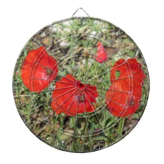 Corfu Red Poppies Dartbord (Voorkant)