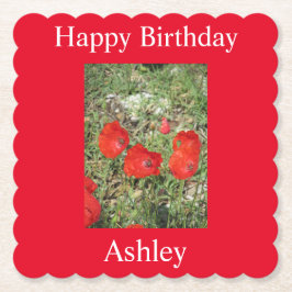 Corfu Red Poppies Kartonnen Onderzetters