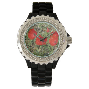 Corfu Red Poppies Watch Horloge