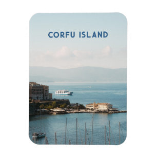 Corfu Stad Haven Uitzicht, Reizen Magneet