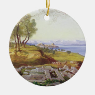 Corfu uit Ascension, c.1856-64 (olie op canvas) Keramisch Ornament
