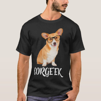 Corgeek Tgrappig Corgi Hondenliefhebber Geek-218 T-shirt
