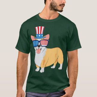 Corgi 4 juli American Puppy USA Dog Corgi Lov T-shirt