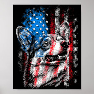 Corgi 4 juli Hondenliefhebber Mannen Vrouwen Ameri Poster