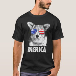 Corgi 4 juli Merica zonnebril mannen VS Amerikaans T-shirt