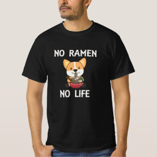 Corgi aangedreven door Ramen Cute Kawaii Noodle T-shirt