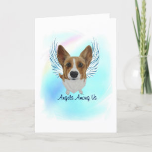 Corgi Angel Dog Pet Loss Sympathy Card Bedankkaart
