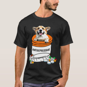 Corgi Antidepressiva T Anti-depressiva Cute Dog T-shirt