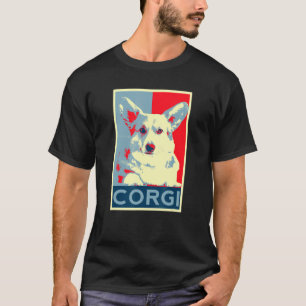 Corgi Art Dog Art voor kanen en honden T-shirt