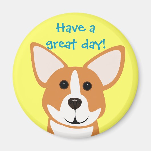 Corgi Art Magnet Groet Magneet (Voorkant)