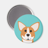 Corgi Art Magnet Magneet (Voorkant / Achterkant)