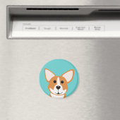Corgi Art Magnet Magneet (Insitu (Vaatwasser))