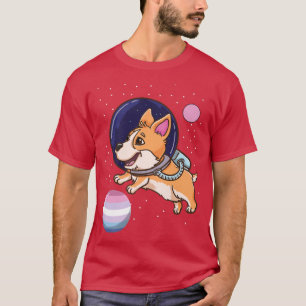 Corgi Astronaut Bigender Pride-233 T-shirt