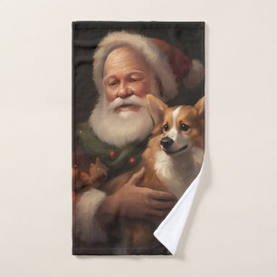 Corgi avec Noël Festif du Père Noël