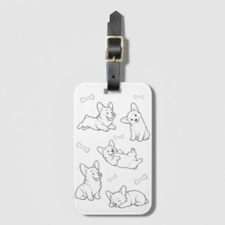 Corgi bagage label Cute hond reislabel