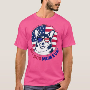 Corgi Best Dog Mam Ever Retro Verenigde Staten Ame T-shirt