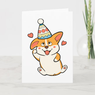 Corgi Birthday Party Kaart
