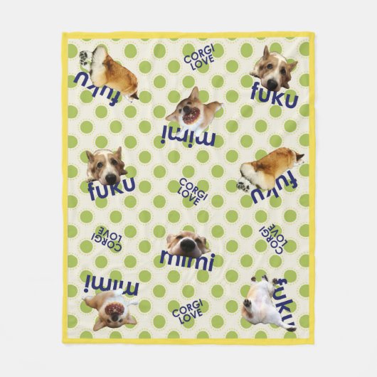 corgi blanket fleece deken (Voorkant)