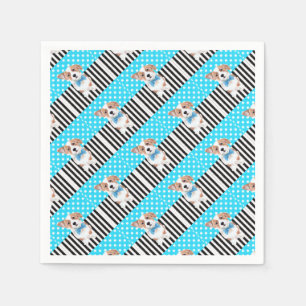 Corgi Blue Pattern Servet