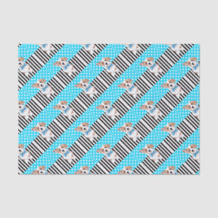 Corgi Blue Pattern Tissuepapier