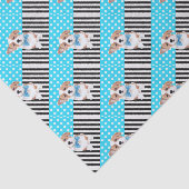 Corgi Blue Pattern Tissuepapier (Detail)