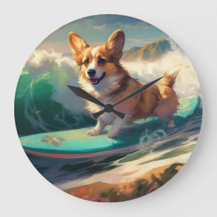 Corgi  Brandsurfen Schilderij Grote Klok