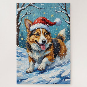 Corgi Buik Glijdende Kerst Pret Hoed Legpuzzel