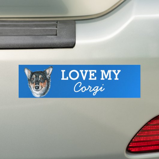 Corgi Bumpersticker (Op auto)