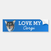 Corgi Bumpersticker (Voorkant)